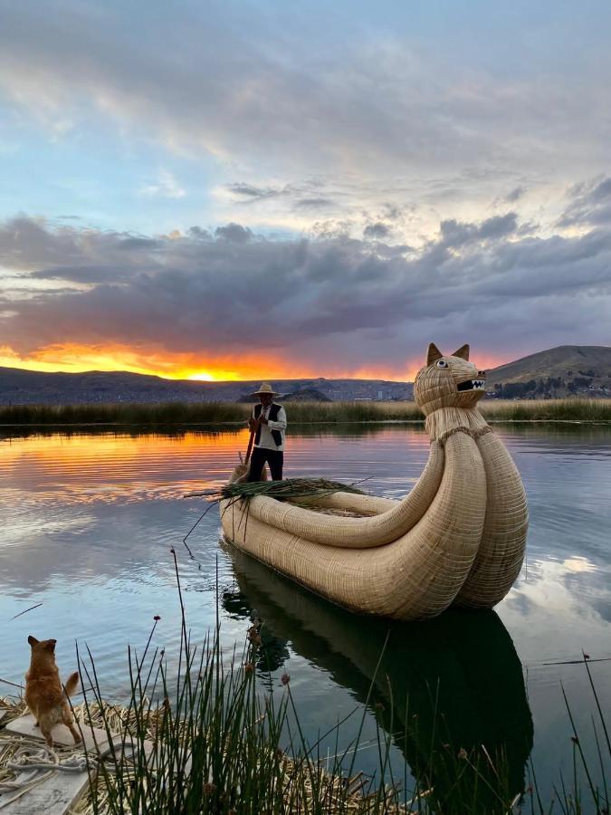 Uros Lodge Peru Puno Eksteriør billede